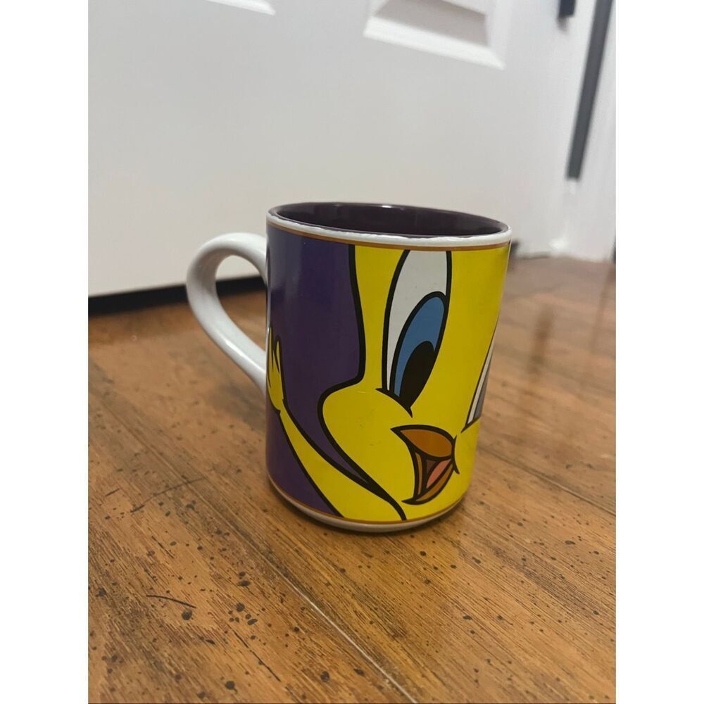 VINTAGE 1998 Looney Tunes Tweety Bird Ceramic Coffee Mug Gibson 16 oz